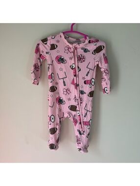 Pink football Ruffle Sleeper | angel dear NB